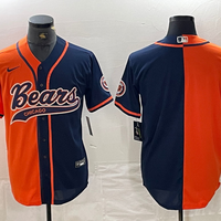 Men's Chicago Bears Orange/Navy Blank Jersey1 Joint Edition