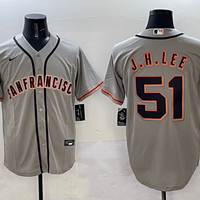 Men's San Francisco Giants Jung Hoo Lee #51 Gray Replica Player Jersey