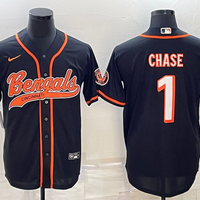 Men's Cincinnati Bengals Ja'Marr Chase #1 Black Fashion Game Jersey1