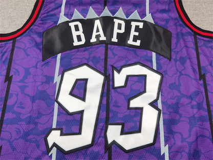 Men's Toronto Raptors BAPE #93 Purple 1998/99 Hardwood Classics Swingman Jersey1