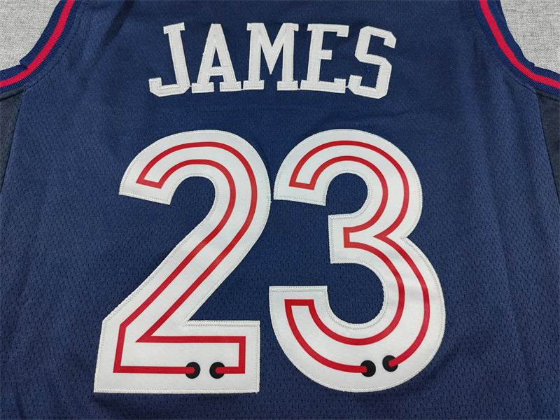 Men's Philadelphia 76ers LeBron James #23 Navy 2023/24 Swingman Jersey - City Edition