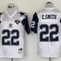 Emmitt Smith Dallas Cowboys Mitchell Ness White Legacy Replica Jersey - JerseysFreak