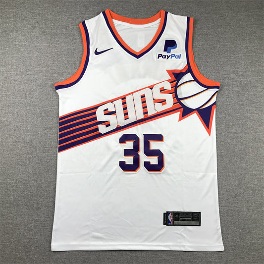 Men's Phoenix Suns Kevin Durant #35 White 2023/24 Fast Break Replica Jersey1 - Association Edition