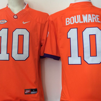 Men's Clemson Tigers Ben Boulware #10 Orange Player Game Jersey