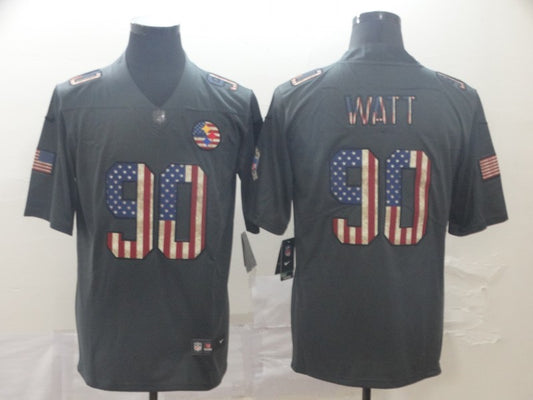 Men's Pittsburgh Steelers #90 T.J. Watt Black Team Player Jersey1