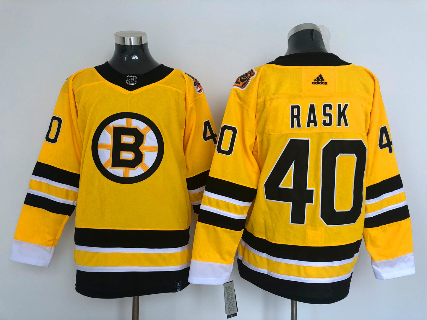 Men's Boston Bruins Tuukka Rask #40 Yellow Player Jersey1