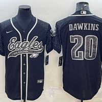 Men's Philadelphia Eagles Brian Dawkins #20 Black RFLCTV Limited Jersey1 Joint Edition