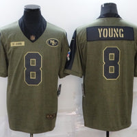 Men's San Francisco 49ers Steve Young #8 Brown Game Jersey1