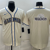 Men's Seattle Mariners Beige Replica Team Jersey1