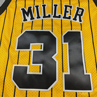 Men's Indiana Pacers Reggie Miller #31 Yellow Swingman Jersey