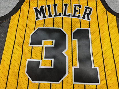 Men's Indiana Pacers Reggie Miller #31 Yellow Swingman Jersey