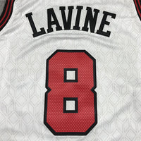 Men's Chicago Bulls Zach LaVine #8 White 2022/23 Swingman Jersey1 - City Edition