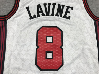 Men's Chicago Bulls Zach LaVine #8 White 2022/23 Swingman Jersey1 - City Edition