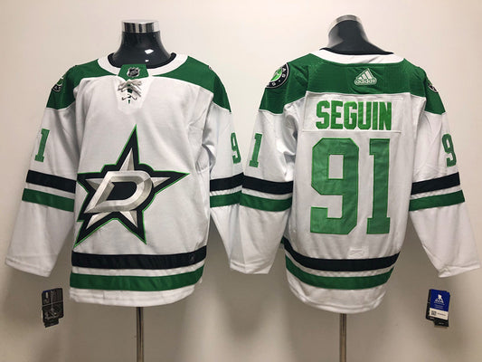 Men's Dallas Stars Tyler Seguin #91 White Breakaway Player Jersey1
