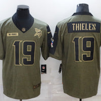 Men's Minnesota Vikings Adam Thielen #19 Brown Player Game Jersey1