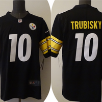 Men's Pittsburgh Steelers Mitchell Trubisky #10 Black Game Jersey1
