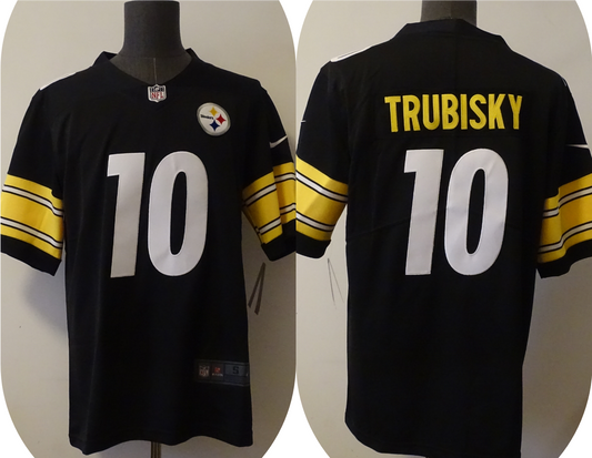 Men's Pittsburgh Steelers Mitchell Trubisky #10 Black Game Jersey1