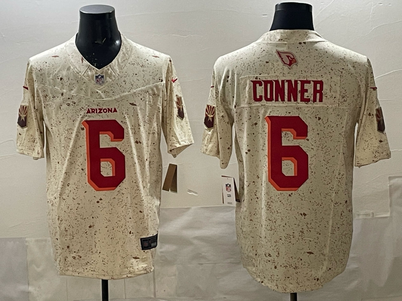 Men's Arizona Cardinals James Conner #6 Natural 2025 Rivalries Collection Limited Jersey