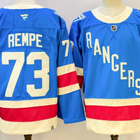 Men's New York Rangers Matt Rempe #73 Blue Breakaway Player Jersey