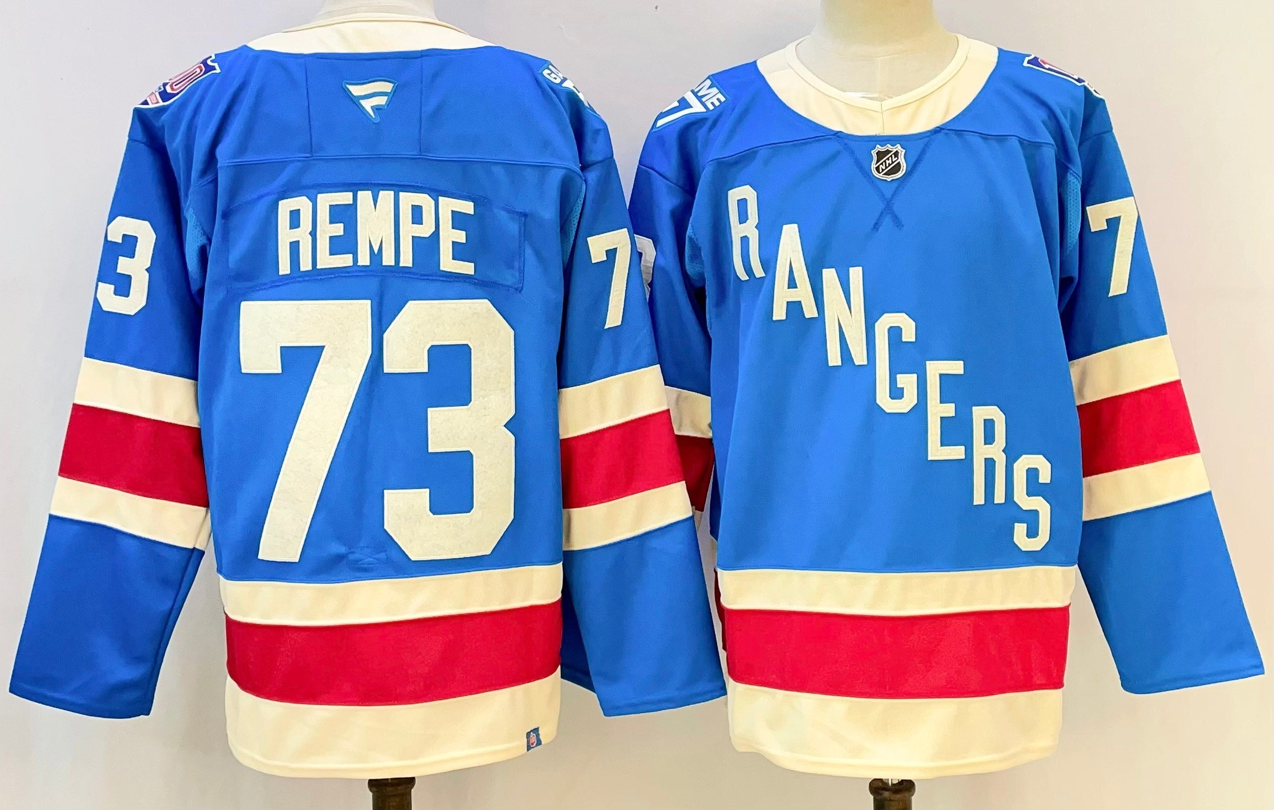 Men's New York Rangers Matt Rempe #73 Blue Breakaway Player Jersey