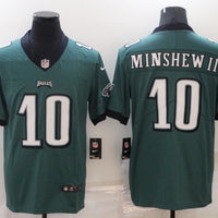 Men's Philadelphia Eagles Gardner Minshew II #10 Green Game Jersey1