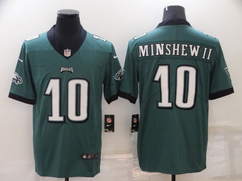 Men's Philadelphia Eagles Gardner Minshew II #10 Green Game Jersey1