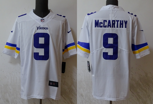 Men's Minnesota Vikings J.J. McCarthy #9 White Player Game Jersey