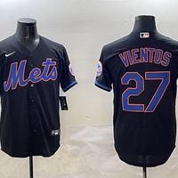 Men's New York Mets Mark Vientos #27 Black Replica Player Jersey1
