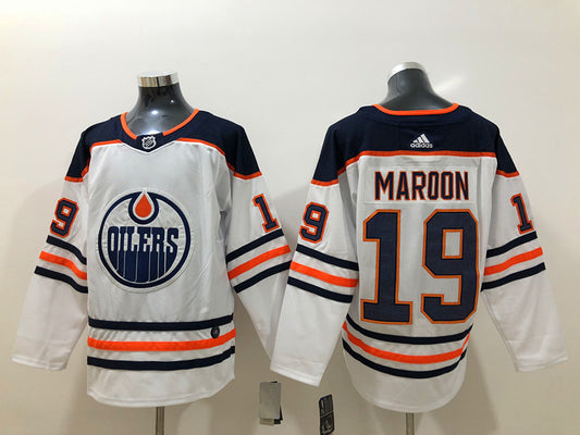 Men's Edmonton Oilers Pat Maroon #19 White Breakaway Player Jersey1