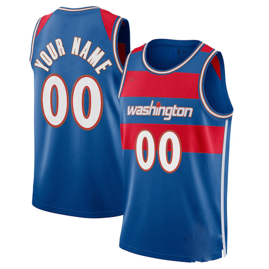 Men's Washington Wizards Royal Swingman Custom Jersey1 - City Edition