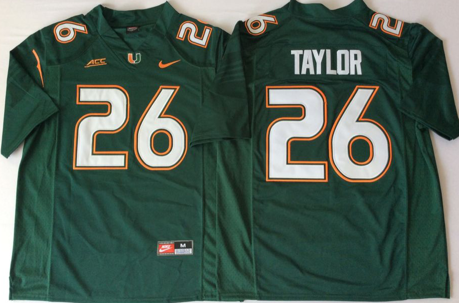 Sean Taylor Miami Hurricanes Green Jersey