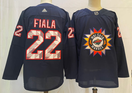 Men's Minnesota Wild Kevin Fiala #22 Black Breakaway Player Jersey1