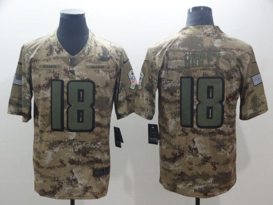 Men's Atlanta Falcons Calvin Ridley #18 Camouflage Game Jersey1