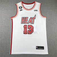 Men's Miami Heat Bam Adebayo #13 White 2022/23 Swingman Jersey1 - Classic Edition