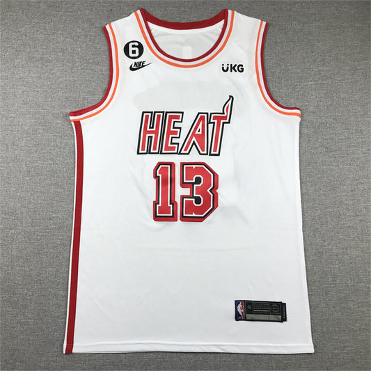 Men's Miami Heat Bam Adebayo #13 White 2022/23 Swingman Jersey1 - Classic Edition