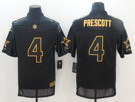 Men's Dallas Cowboys #4 Dak Prescott Black Alternate Game Jersey1