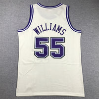 Men's Sacramento Kings Jason Williams #55 Cream Hardwood Classics Swingman Jersey1
