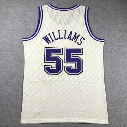 Men's Sacramento Kings Jason Williams #55 Cream Hardwood Classics Swingman Jersey1