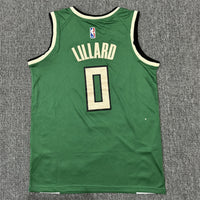 Men's Milwaukee Bucks Damian Lillard #0 Green Swingman Jersey1
