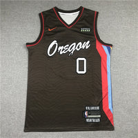 Men's Portland Trail Blazers Damian Lillard Brown Swingman Jersey1 City Edition