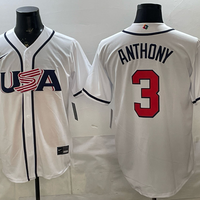 Men's USA Baseball Roman Anthony #3 White 2026 World Baseball Classic Stadium Jersey