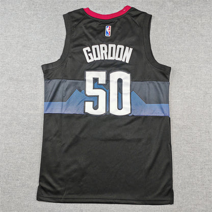 Men's Denver Nuggets Aaron Gordon #50 Black 2023/24 Swingman Jersey1 - City Edition