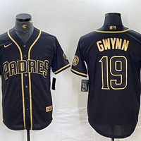 Men's San Diego Padres Tony Gwynn #19 Black Stitched Jersey1