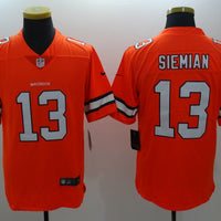 Men's Denver Broncos Trevor Siemian #13 Orange Game Player Jersey1