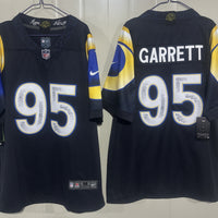 Men's Los Angeles Rams Myles Garrett #95 Midnight Blue 2025 Rivalries Collection Game Jersey