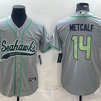 Men's Seattle Seahawks DK Metcalf #14 Gray Game Jersey Joint Edition
