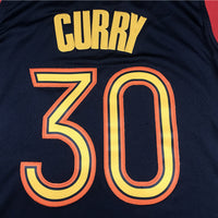 Men's Golden State Warriors Stephen Curry Navy Classics Jersey1 City Edition