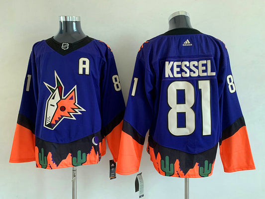 Men's Arizona Coyotes Phil Kessel #81 Blue Breakaway Player Jersey1
