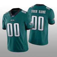 Custom1 Philadelphia Eagles Midnight Green Vapor Limited 100th Season Jersey1 Stitched American Football Jerseys