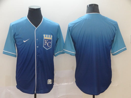 Men's Kansas City Royals Blue Alternate Replica Blank Jersey1